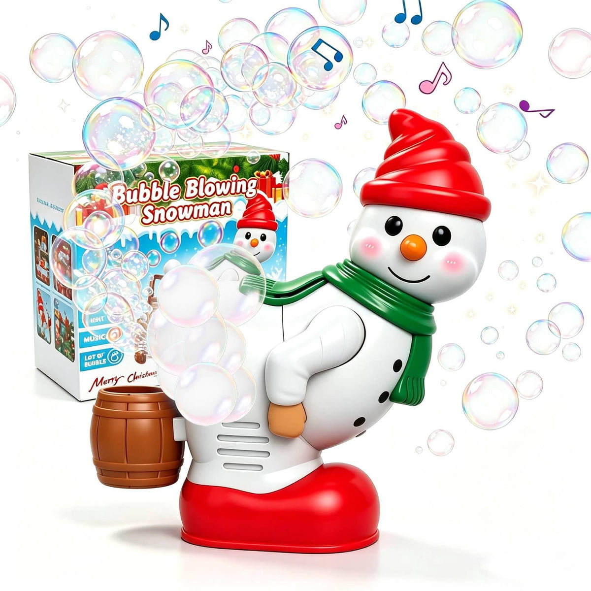 ⛄ Shovenue™ Funny Snowman Bubble Blower – Christmas Lights & Music
