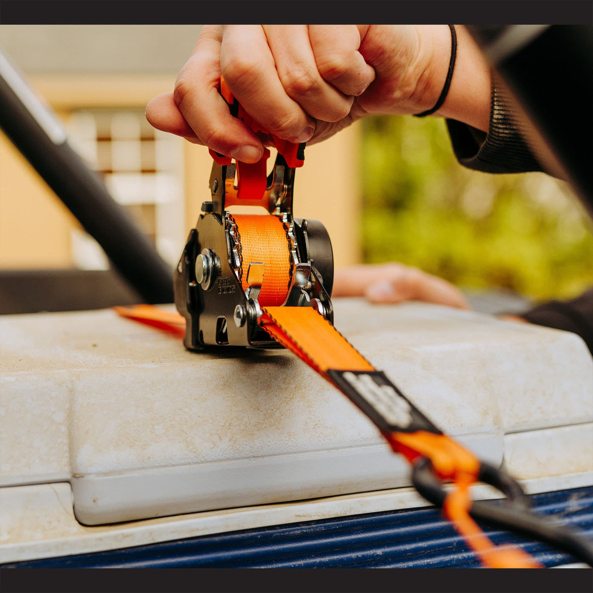 Retractable Auto Ratchet Strap – Heavy Duty Tie Down with Hooks