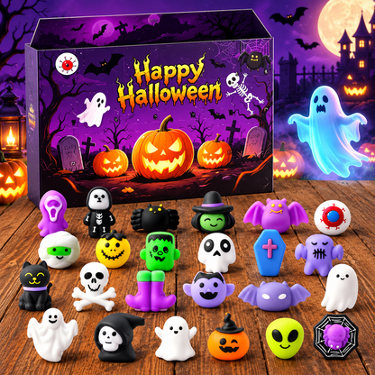 🎃 Halloween Mini Squishy Blind Box – Ghost, Pumpkin & Witch Surprise Gift