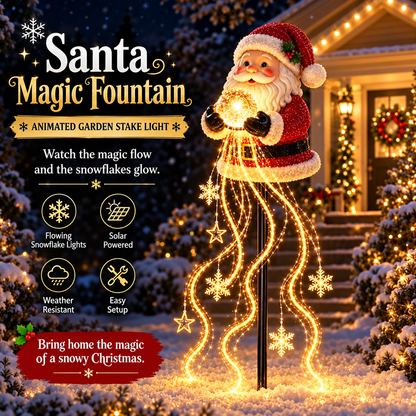 🎄 Shovenue™ Solar Christmas Cascade Lights – Snowman & Santa Garden Decor