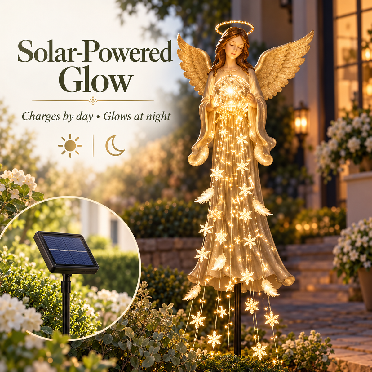 ✨ Shovenue Solar Angel Light – Christmas Garden Decoration