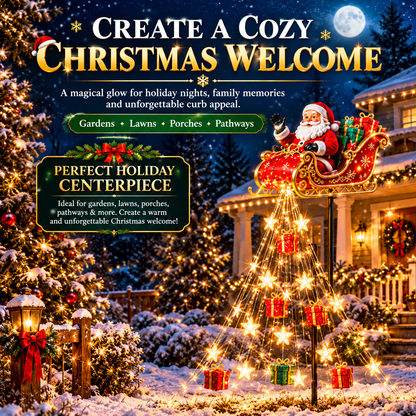 Christmas Cascading Waterfall Lights – Battery Powered Holiday Garden Illumination