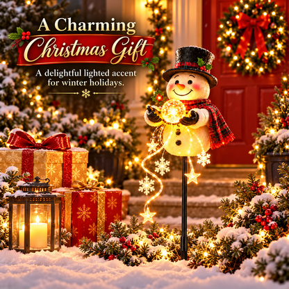 🎄 Shovenue™ Solar Christmas Cascade Lights – Snowman & Santa Garden Decor