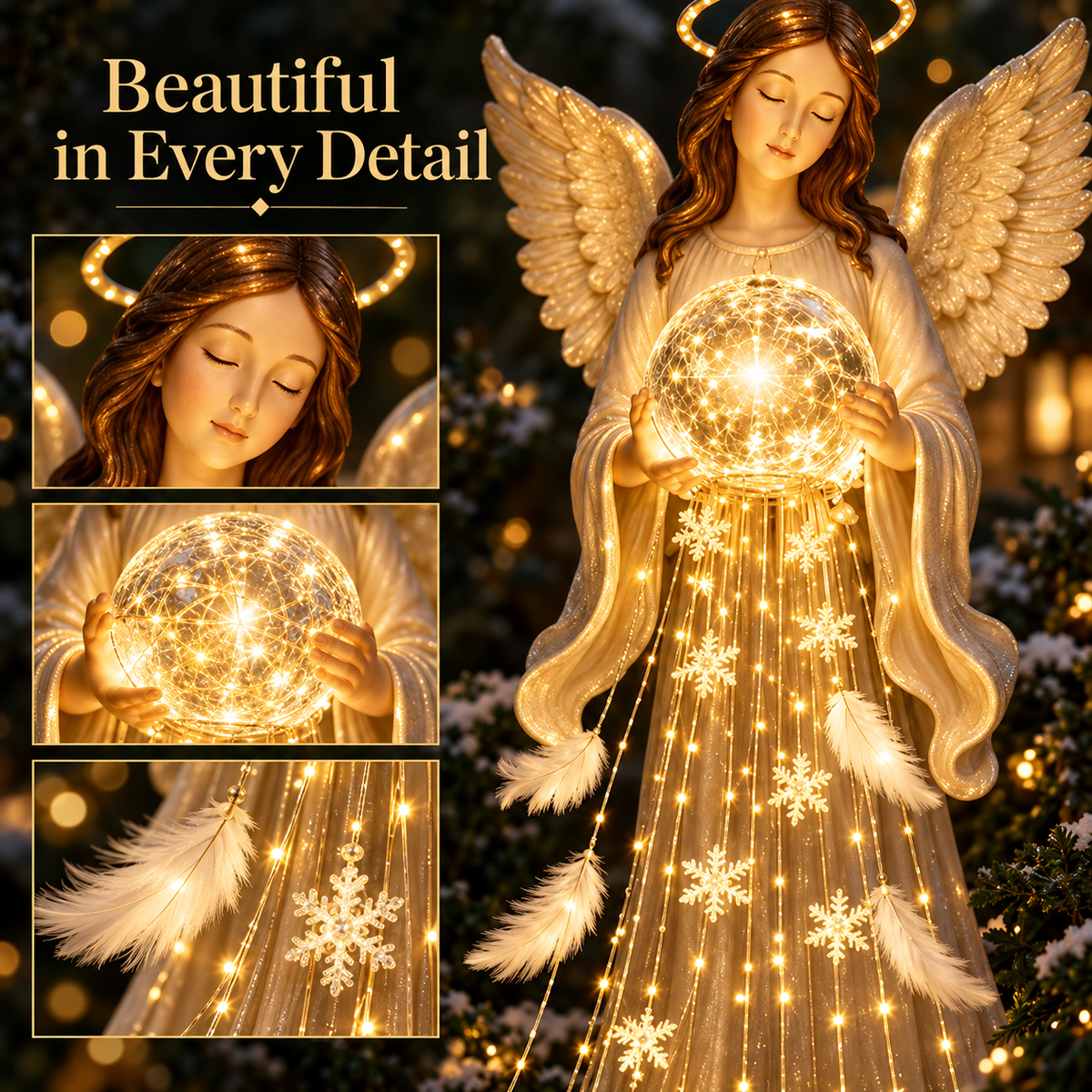 ✨ Shovenue Solar Angel Light – Christmas Garden Decoration