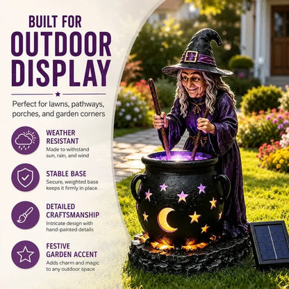 HALLOWEEN SPECIAL - Glowing Witch Cauldron Solar Light