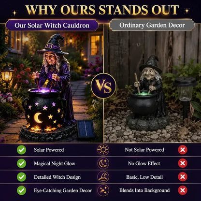 HALLOWEEN SPECIAL - Glowing Witch Cauldron Solar Light