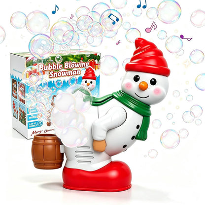 ⛄ Shovenue™ Funny Snowman Bubble Blower – Christmas Lights & Music