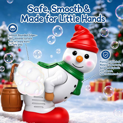 ⛄ Shovenue™ Funny Snowman Bubble Blower – Christmas Lights & Music