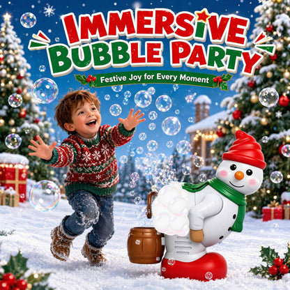 ⛄ Shovenue™ Funny Snowman Bubble Blower – Christmas Lights & Music